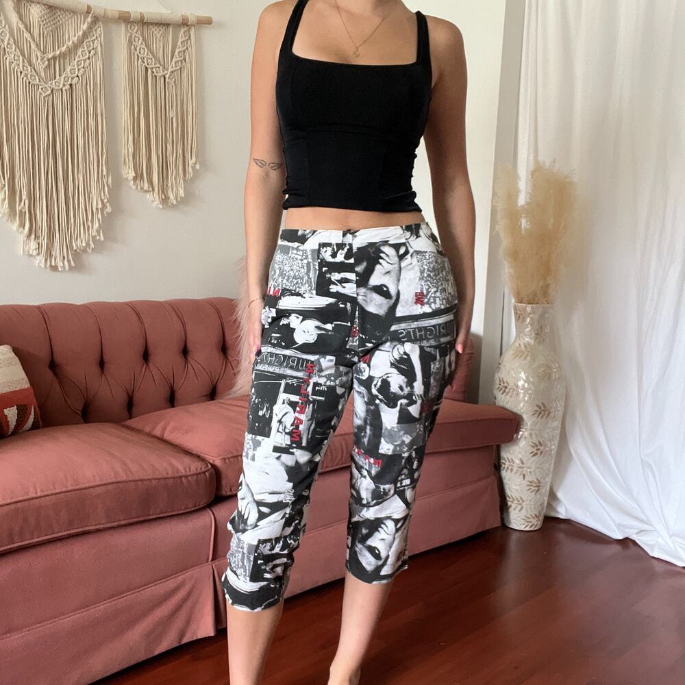 Vintage Cactus Flower Capris